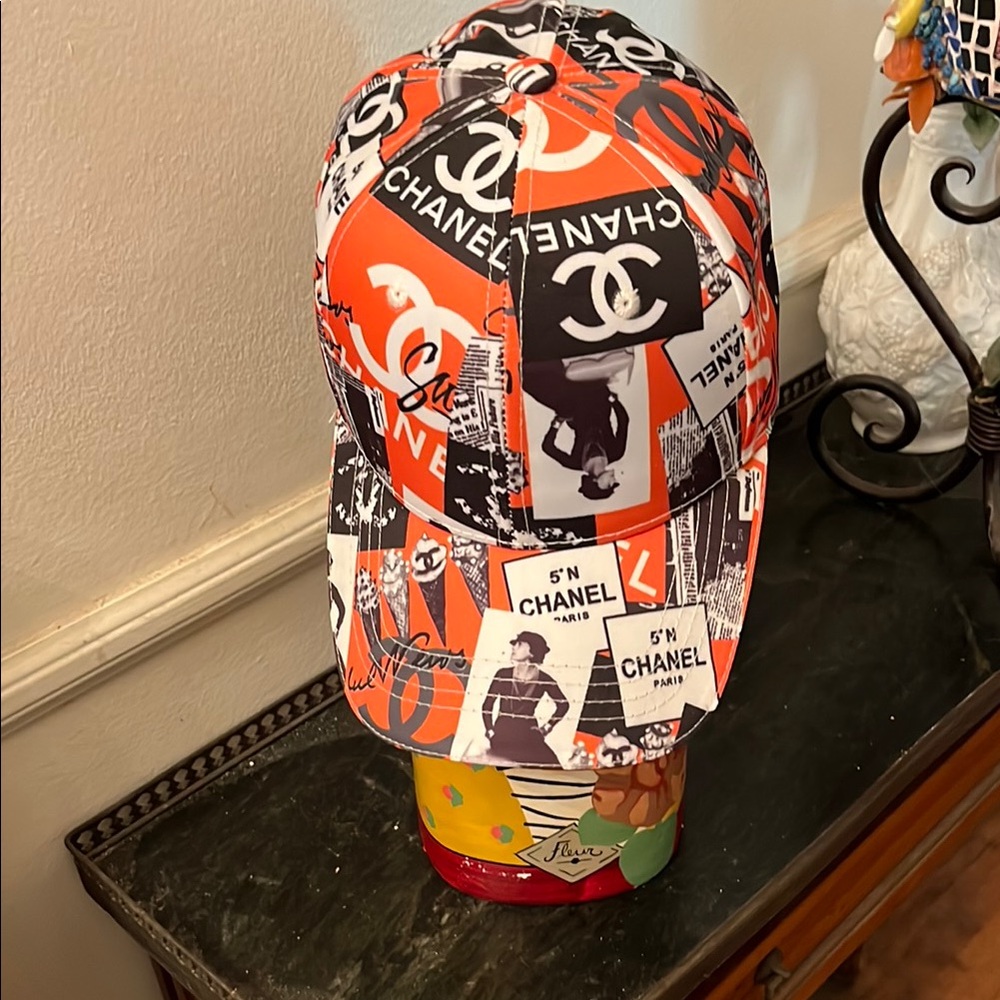 Chanel Graphic Print Cap